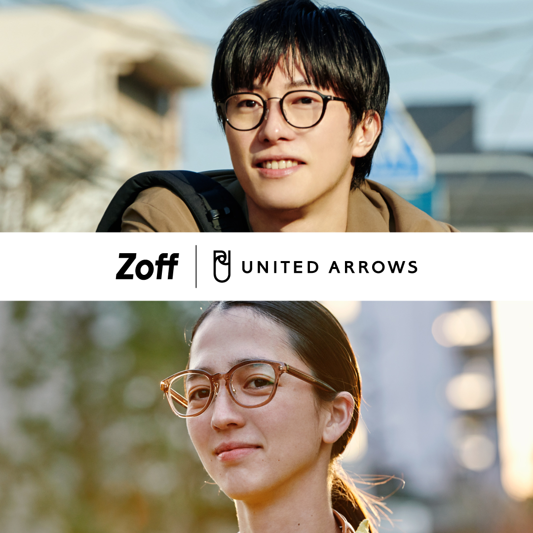 【Zoff】「Zoff｜UNITED ARROWS」から第2弾アイウェアコレクション  春コーデをバージョンアップする「2mile」と、高機能素材を使用した上質ライン「WORK TIME」